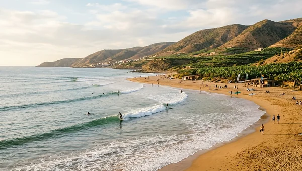 Banana Beach surf spot in Morocco